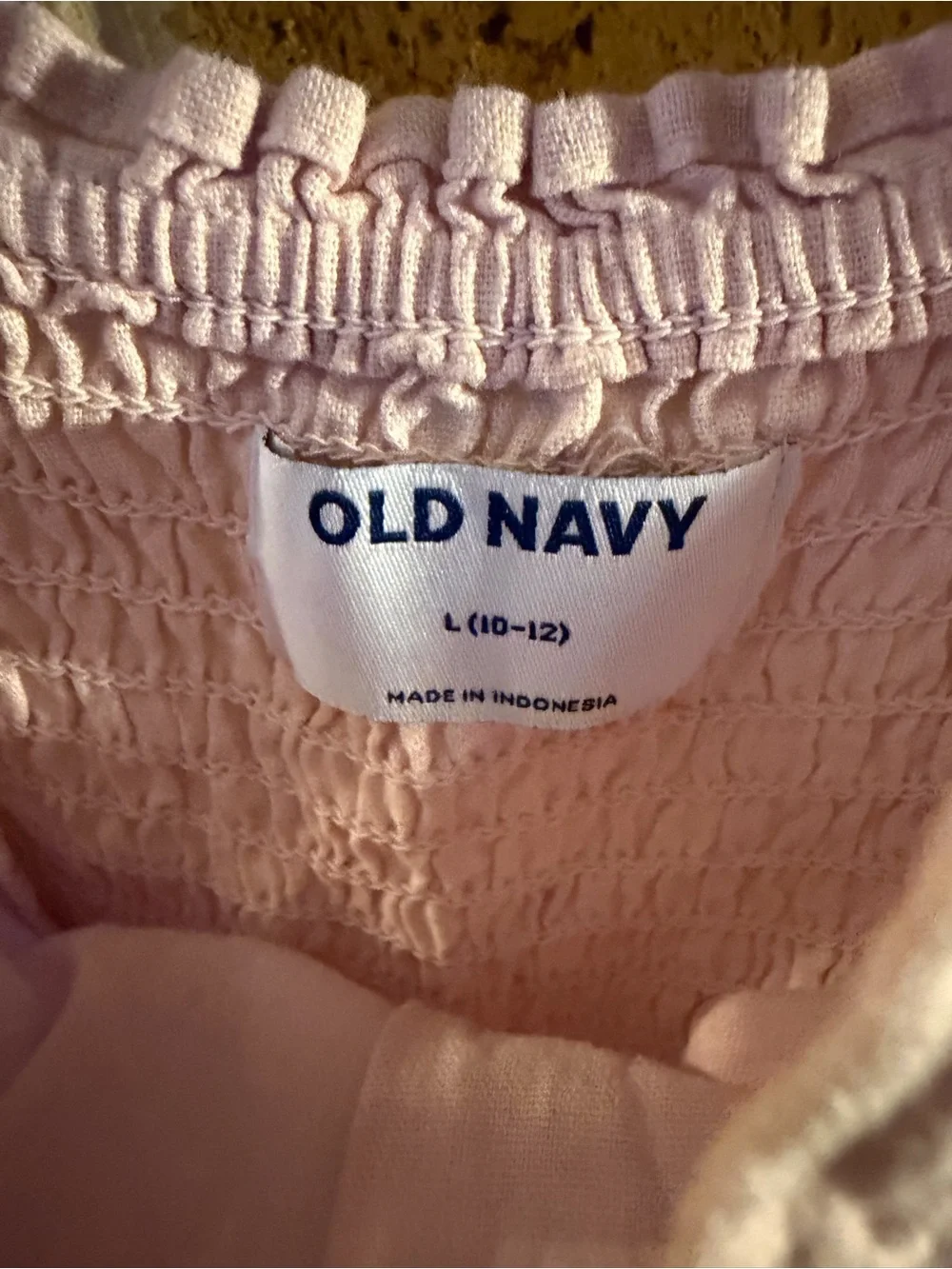Old Navy Light Pink Ruffle-Shoulder Sleep Romper